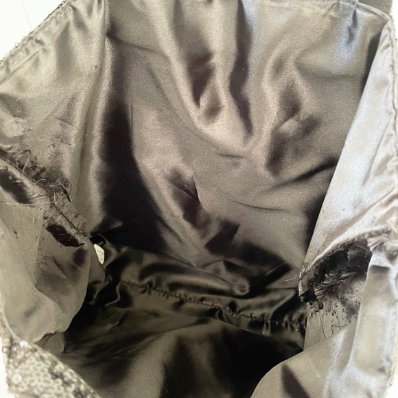 Sequin Black Tote Bag - Picture 4 of 5